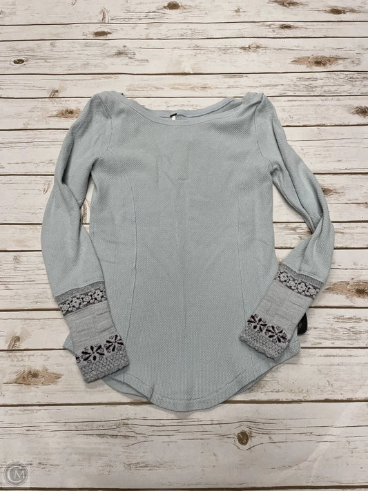Top Long Sleeve Basic By Free People In Blue, Size: L