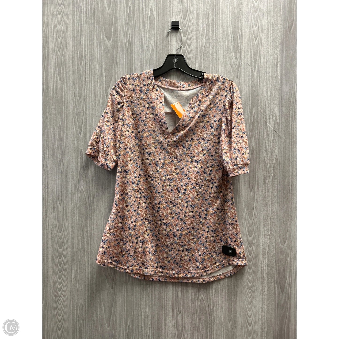 Top Short Sleeve Basic By Cmf In Floral Print, Size: M