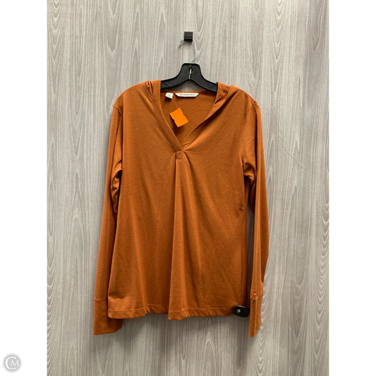 Top Long Sleeve By Cutter And Buck In Bronze, Size: M