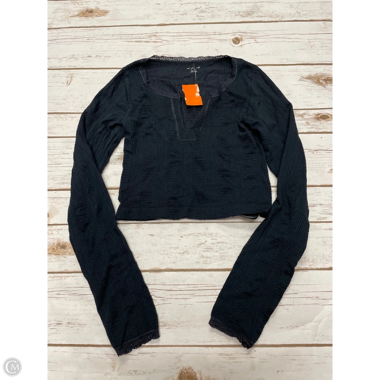Top Long Sleeve Basic By Cme In Black, Size: M