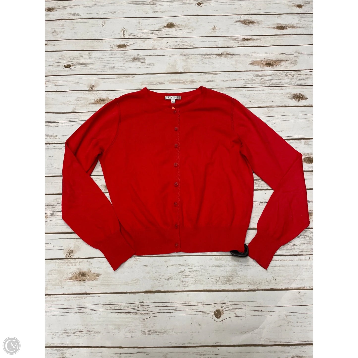 Sweater Cardigan By Cabi In Red, Size: L
