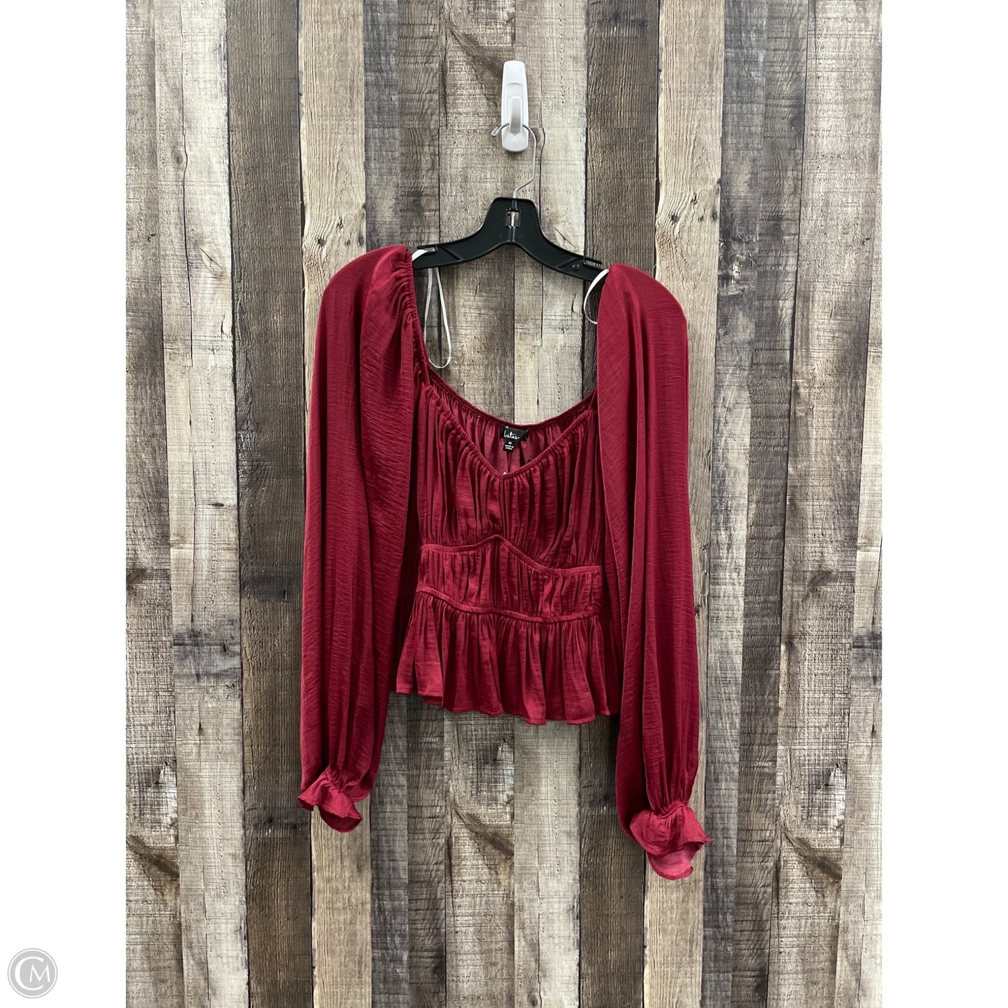 Top Long Sleeve Basic By Lulus In Red, Size: M