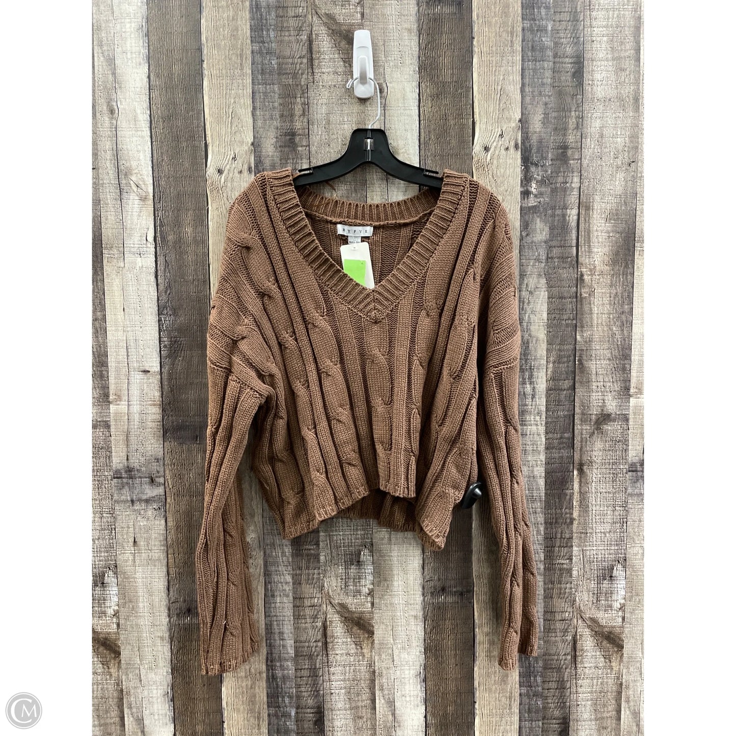 Sweater By Hyfve In Brown, Size: L