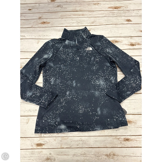Athletic Top Long Sleeve Collar By The North Face In Blue, Size: L
