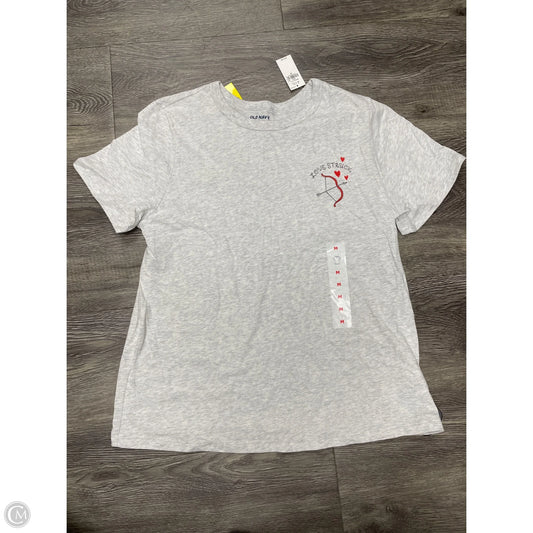 Top Short Sleeve By Old Navy In Grey, Size: M