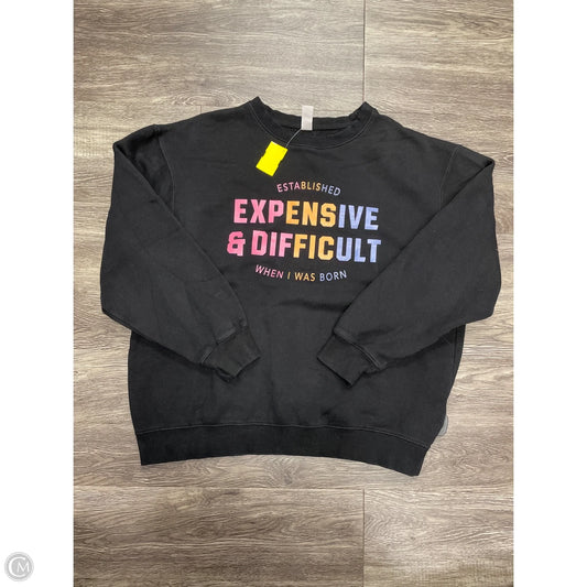 Sweatshirt Crewneck By Cme In Black, Size: L