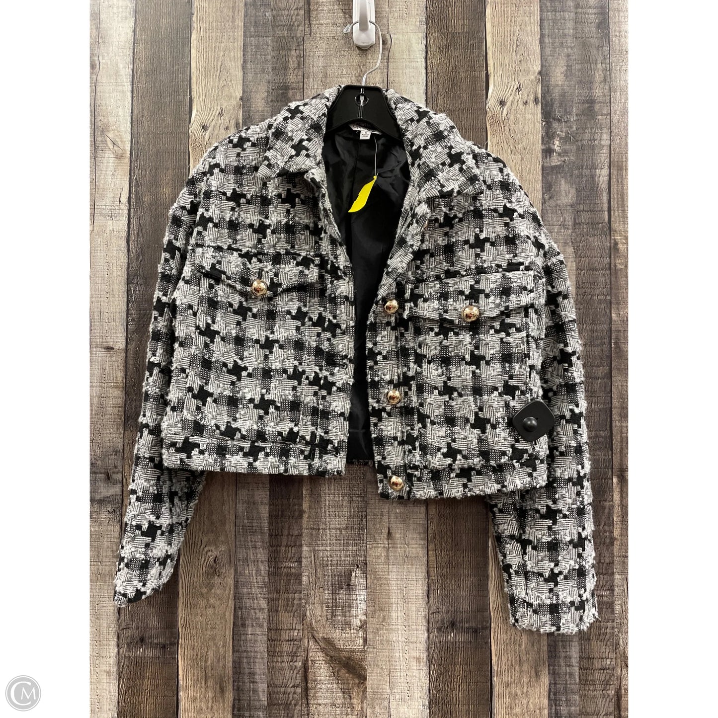 Jacket Shirt By Ophelia Roe In Black & White, Size: S