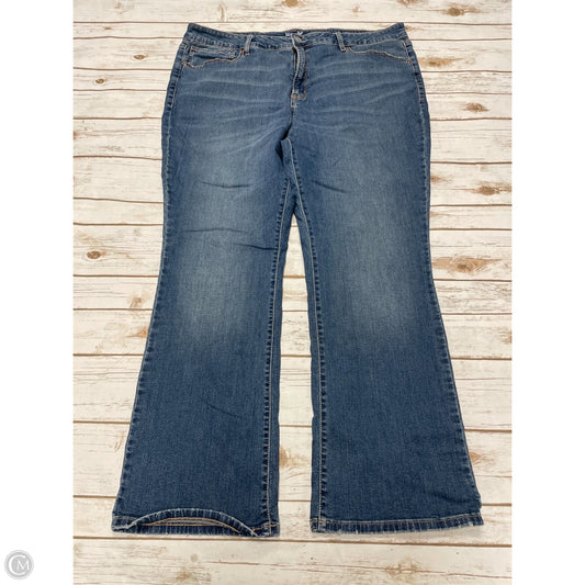Jeans Boot Cut By Terra & Sky In Blue Denim, Size: 22