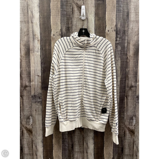 Athletic Jacket By Fabletics In Striped Pattern, Size: M