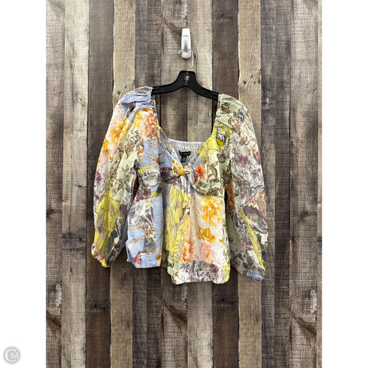 Top Long Sleeve By Banana Republic In Multi-colored, Size: S