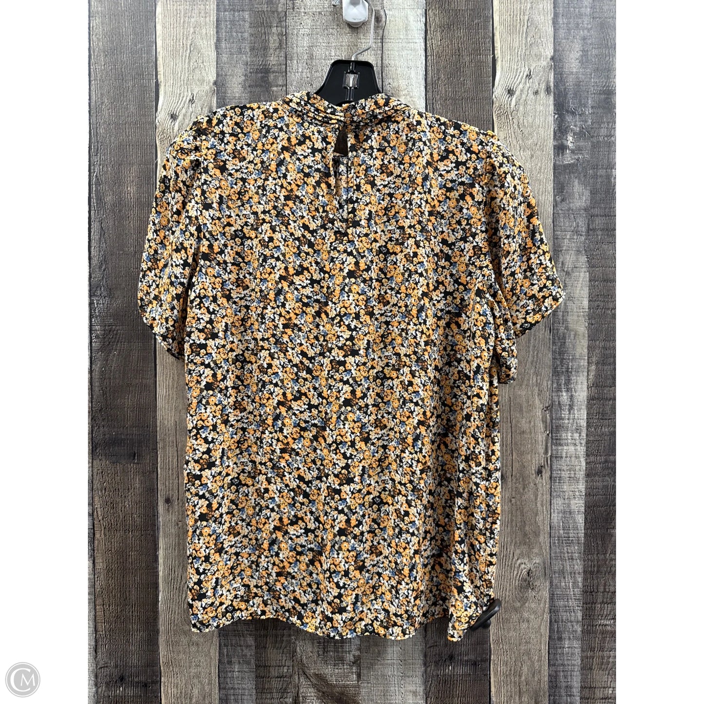 Top Short Sleeve By Ann Taylor In Floral Print, Size: M