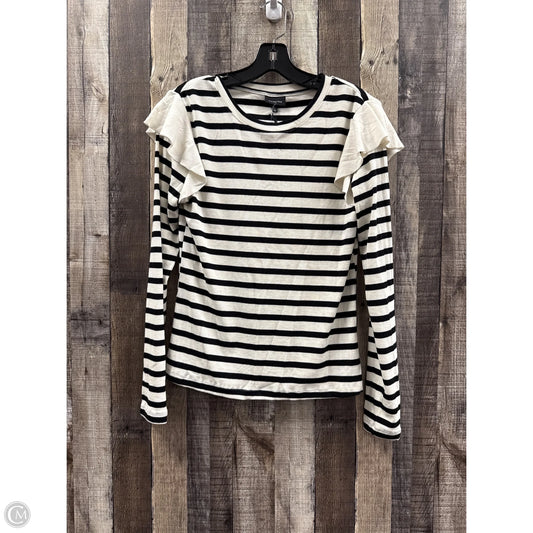 Top Long Sleeve By Who What Wear In Striped Pattern, Size: L