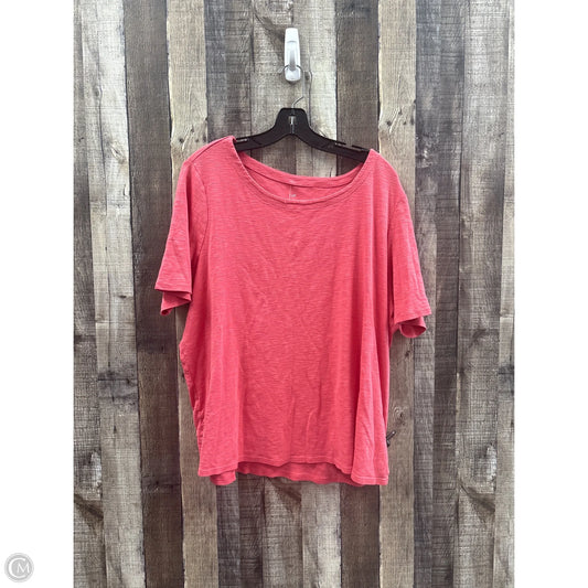 Top Short Sleeve By J. Jill In Pink, Size: 2x