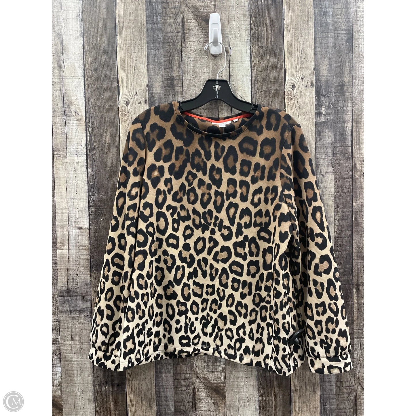 Top Long Sleeve By Chicos In Animal Print, Size: M