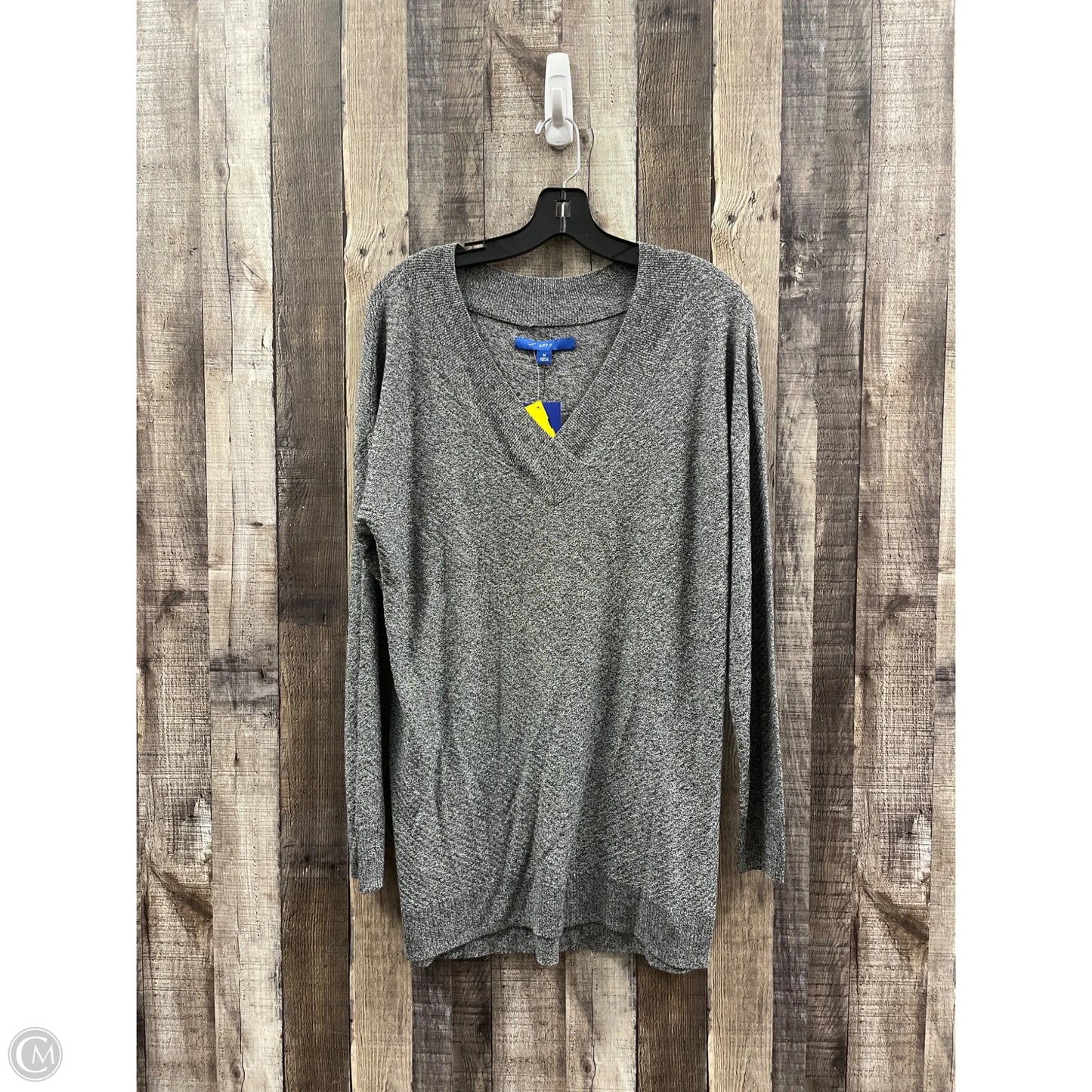 Sweater By Apt 9 In Grey, Size: M