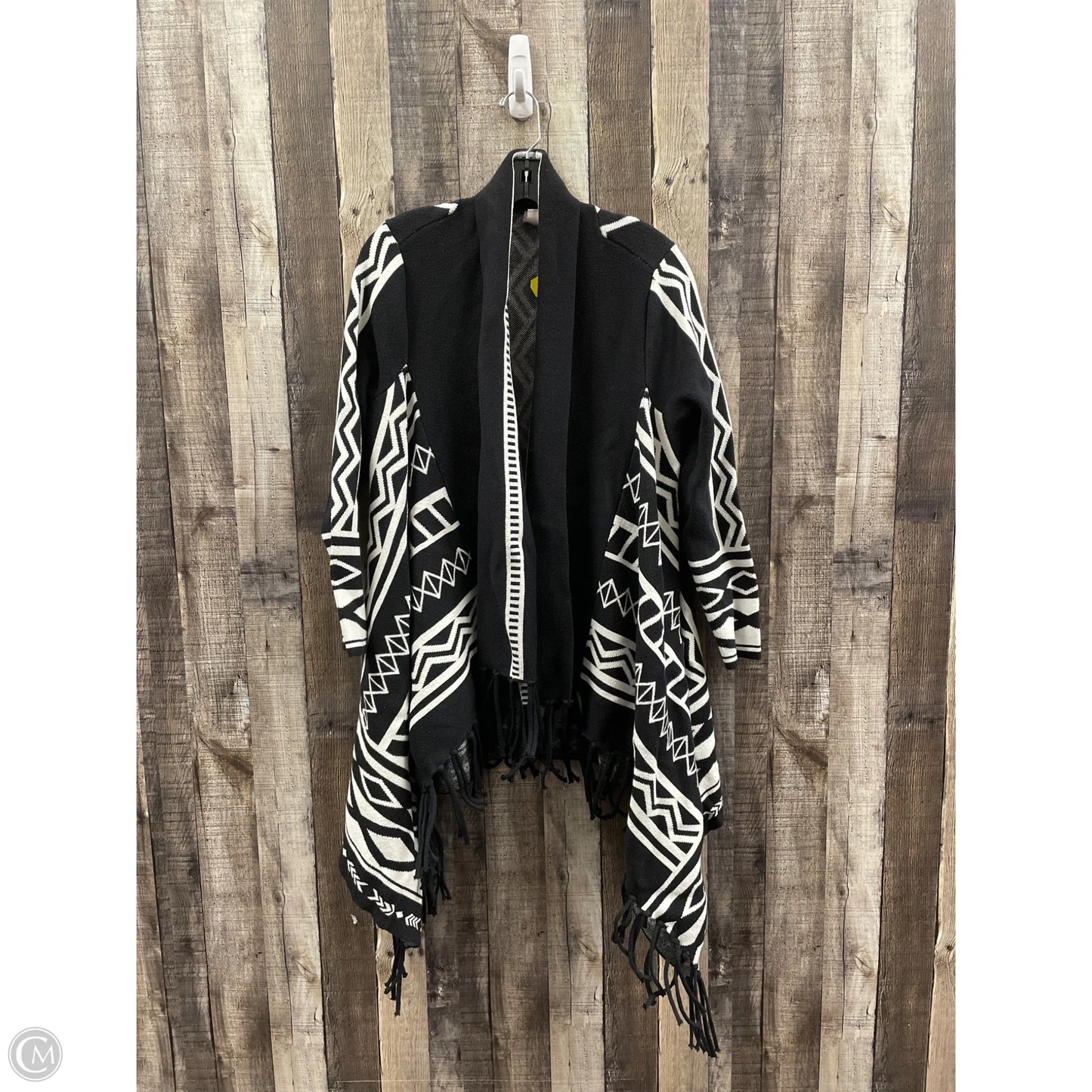 Cardigan By Chicos In Black & White, Size: M