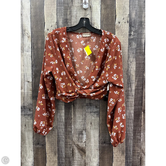 Top Long Sleeve By Altard State In Floral Print, Size: M