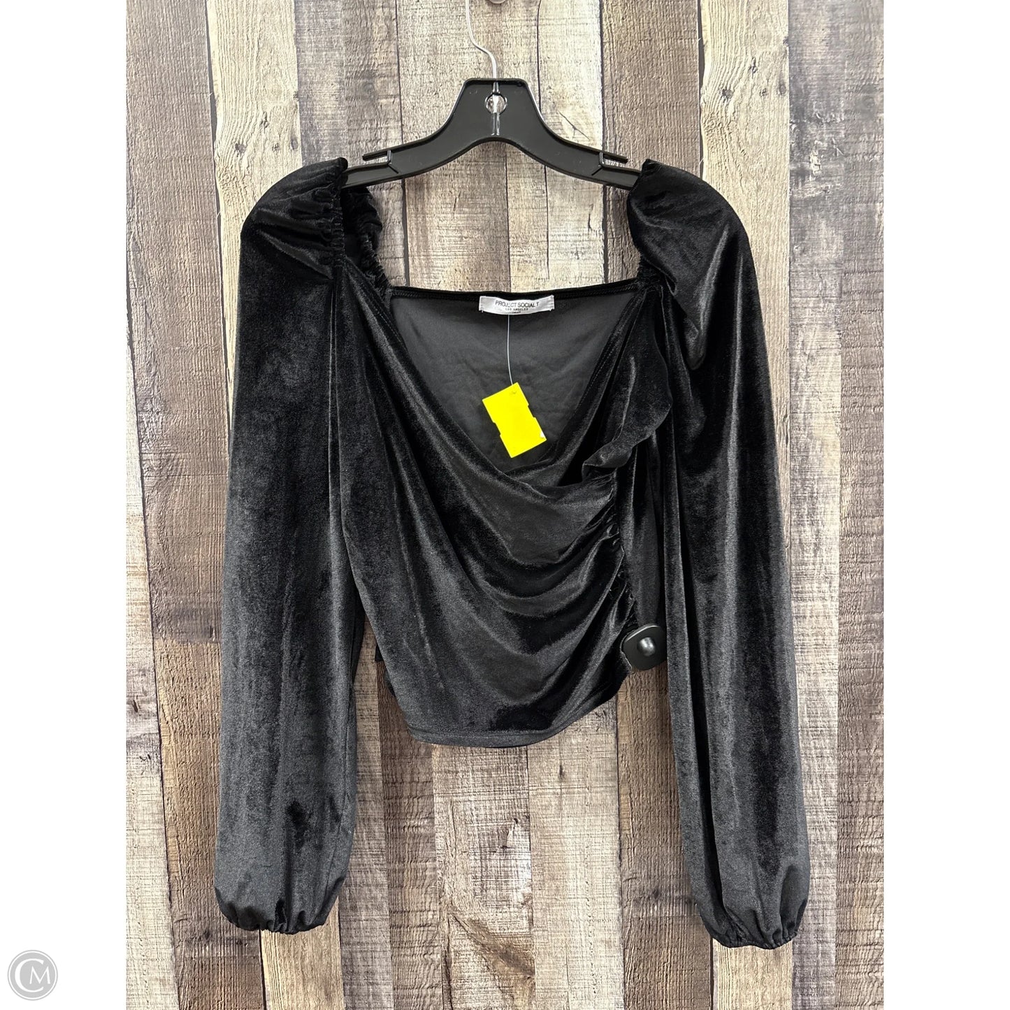 Top Long Sleeve By Project Social Tee In Black, Size: S