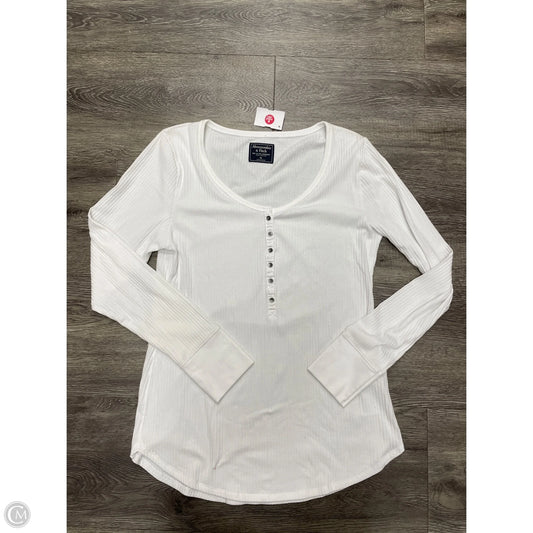 Top Long Sleeve By Abercrombie And Fitch In White, Size: Xl