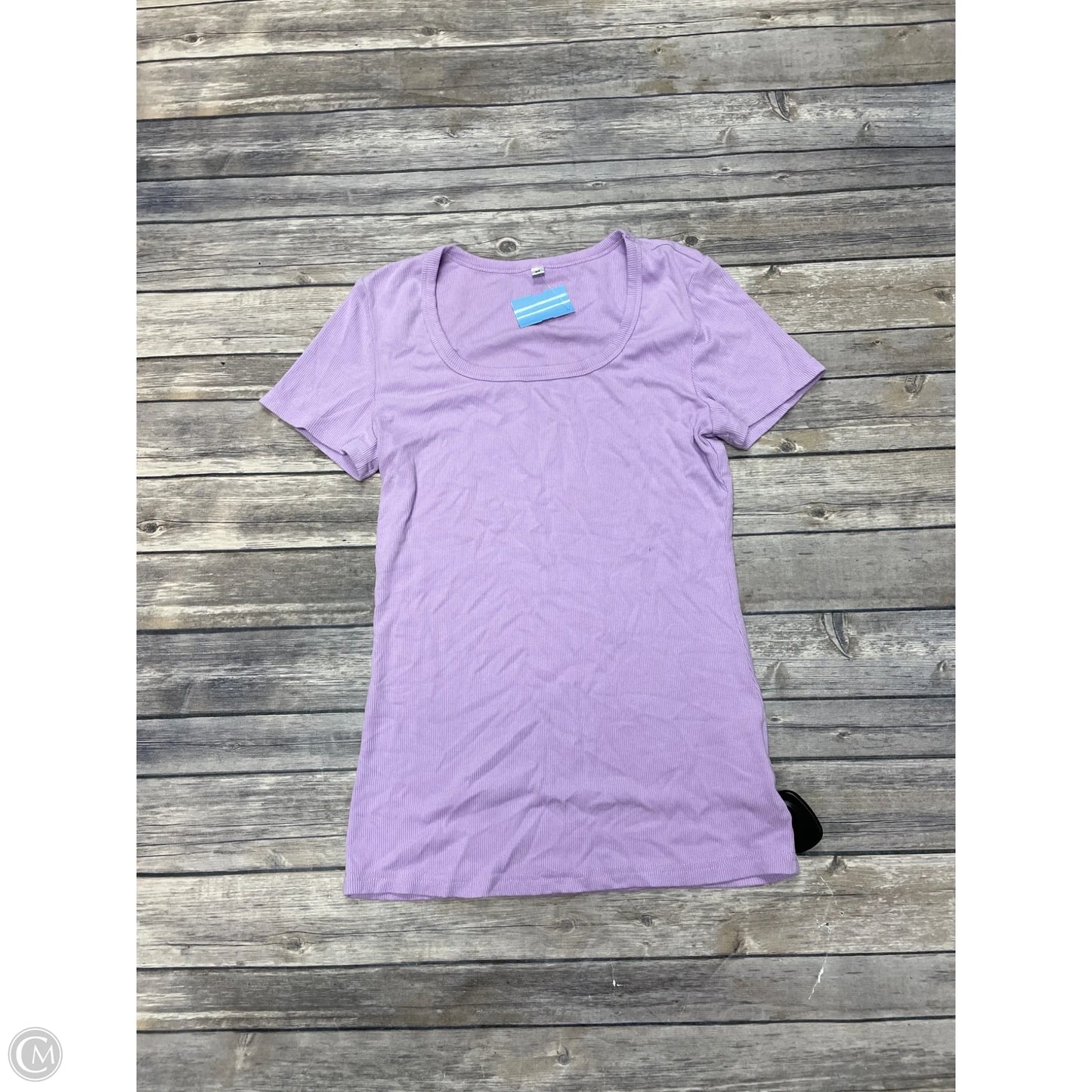 Top Short Sleeve By Cme In Purple, Size: M