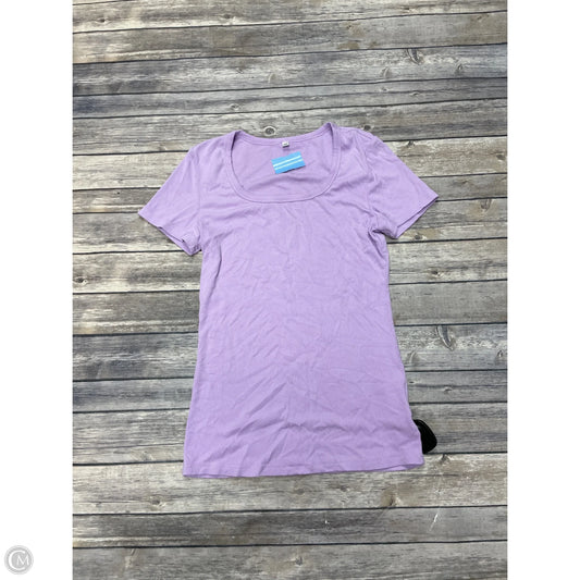 Top Short Sleeve By Cme In Purple, Size: M