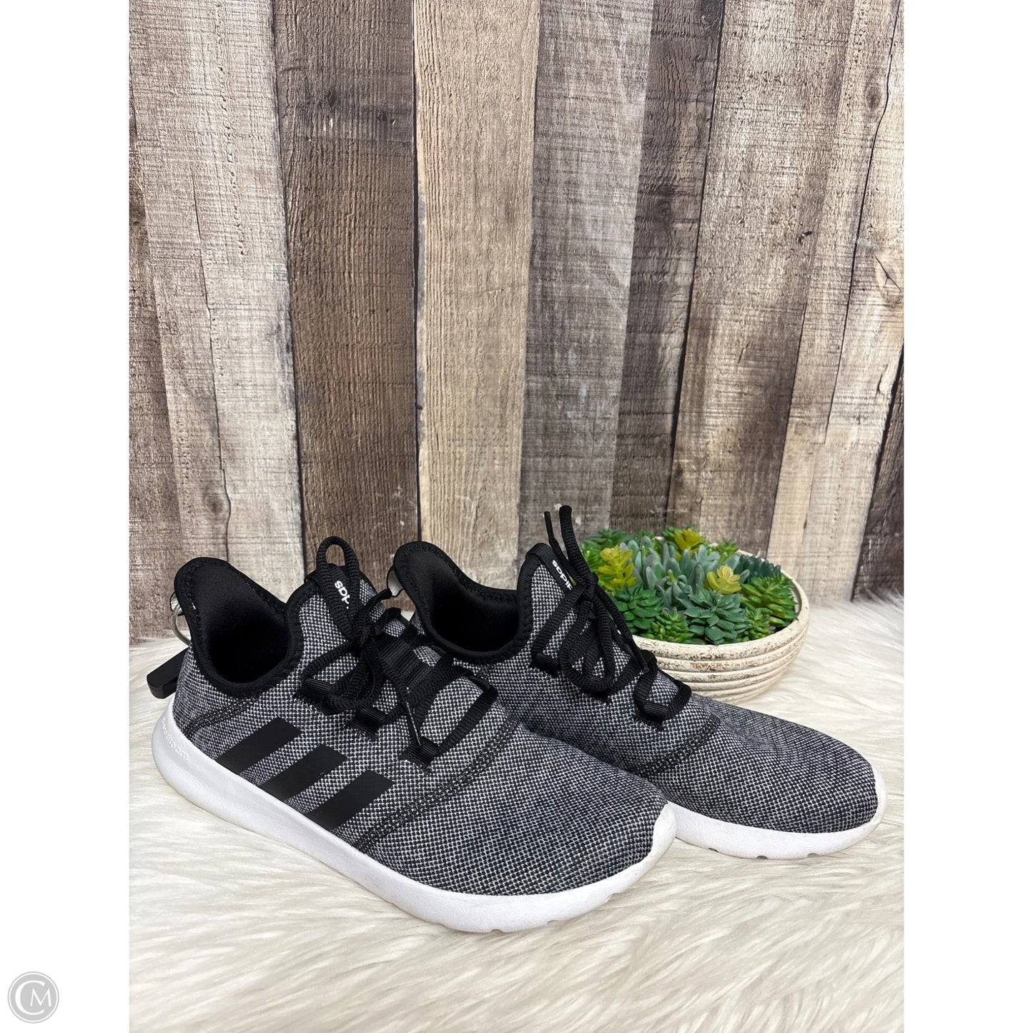 Shoes Athletic By Adidas In Black & Grey, Size: 9