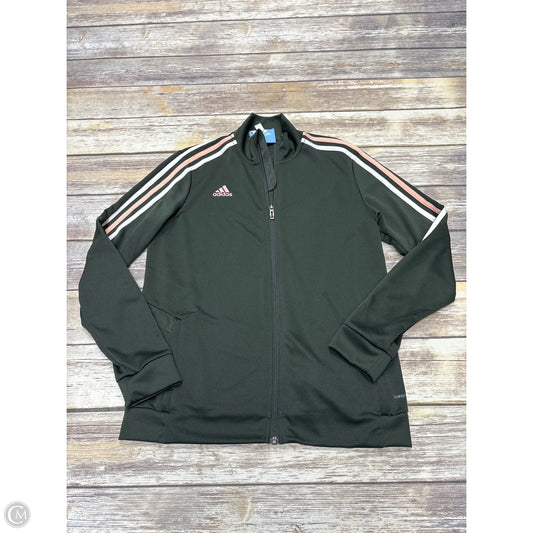 Athletic Jacket By Adidas In Green, Size: M