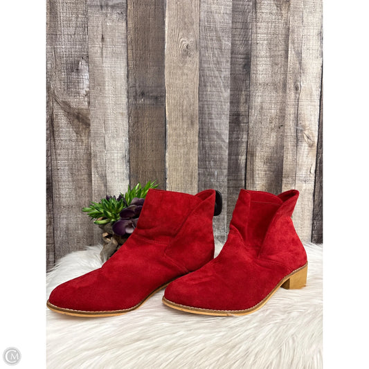 Boots Ankle Heels By Cme In Red, Size: 9