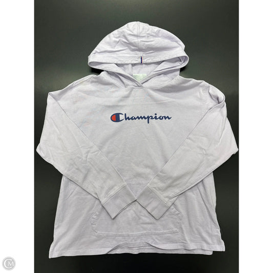 Athletic Sweatshirt Hoodie By Champion In Purple, Size: L