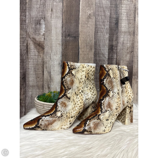 Boots Ankle Heels By Charles By Charles David In Snakeskin Print, Size: 8