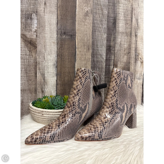 Boots Ankle Heels By Marc Fisher In Snakeskin Print, Size: 8