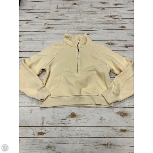 Athletic Sweatshirt Collar By Cme In Ivory, Size: M