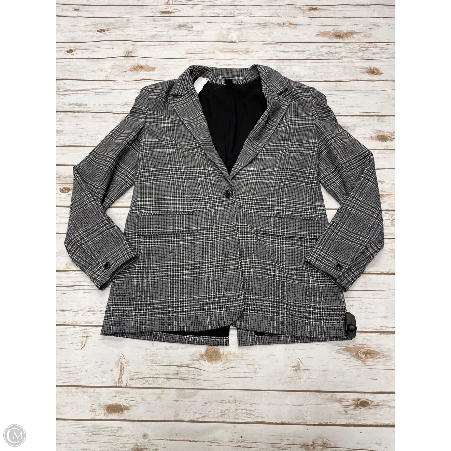 Blazer By Something Navy In Striped Pattern, Size: Xs