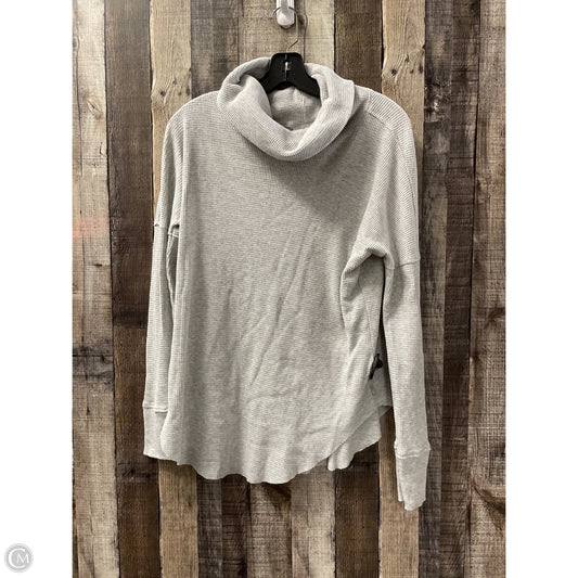 Top Long Sleeve By Tna In Grey, Size: M