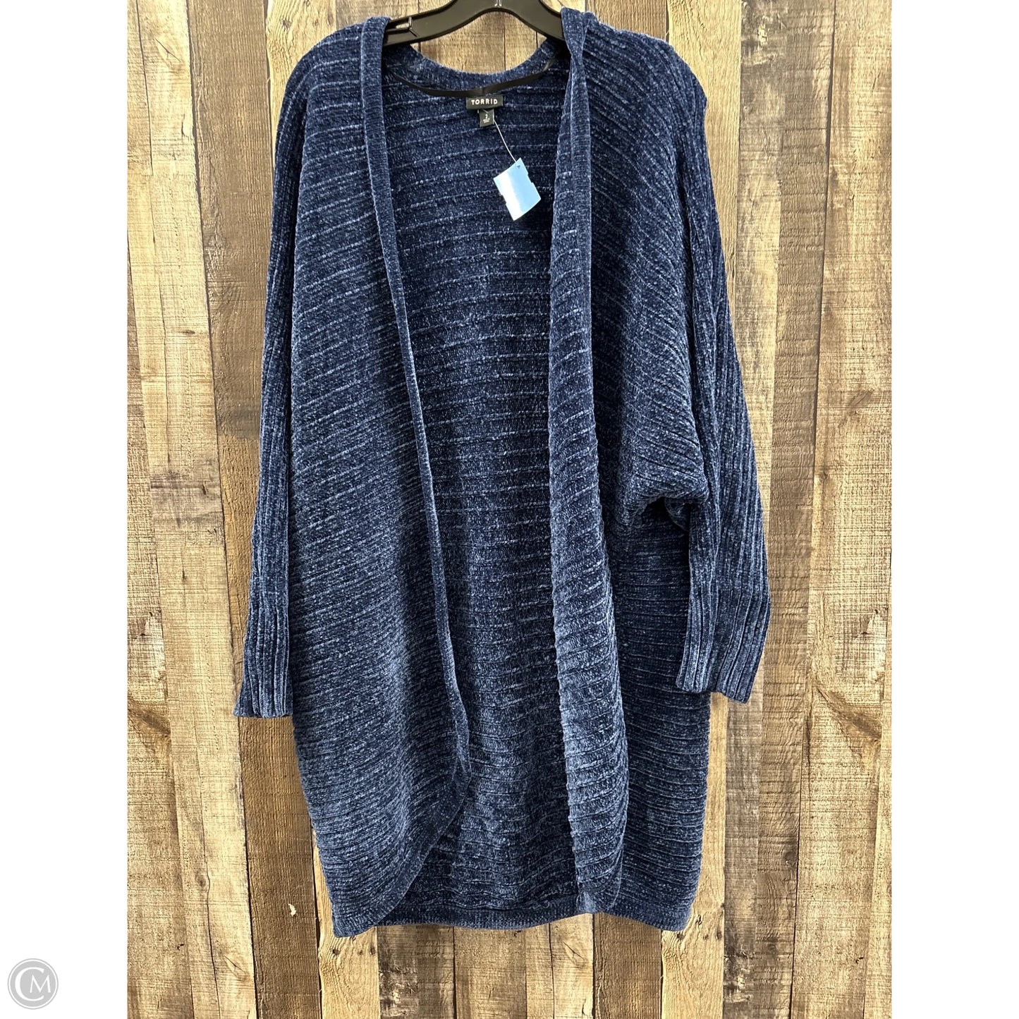 Sweater Cardigan By Torrid In Blue, Size: 2