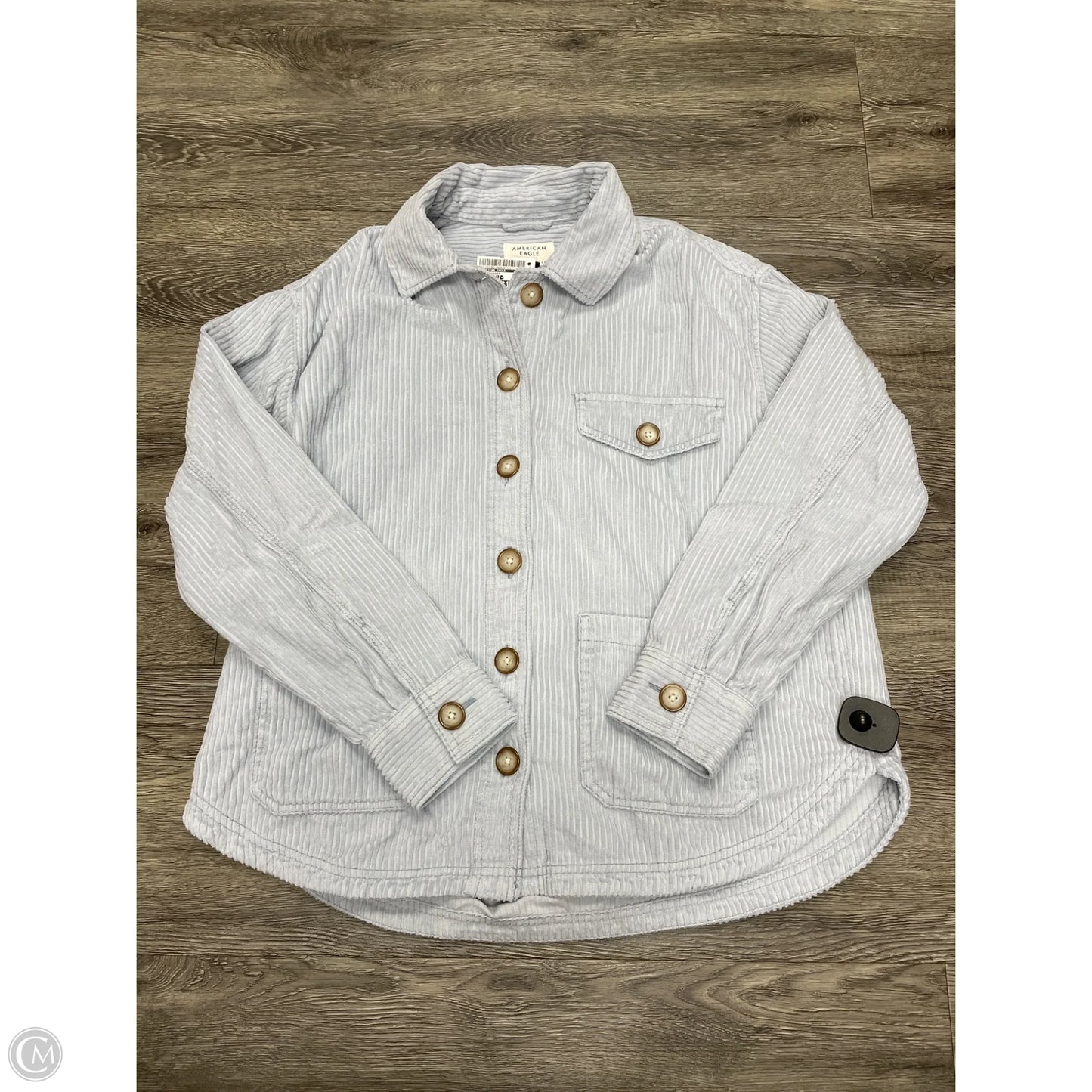 Jacket Shirt By American Eagle In Black, Size: M