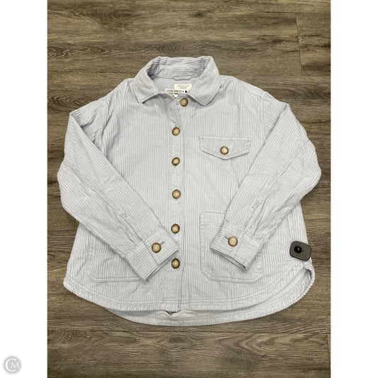 Jacket Shirt By American Eagle In Black, Size: M