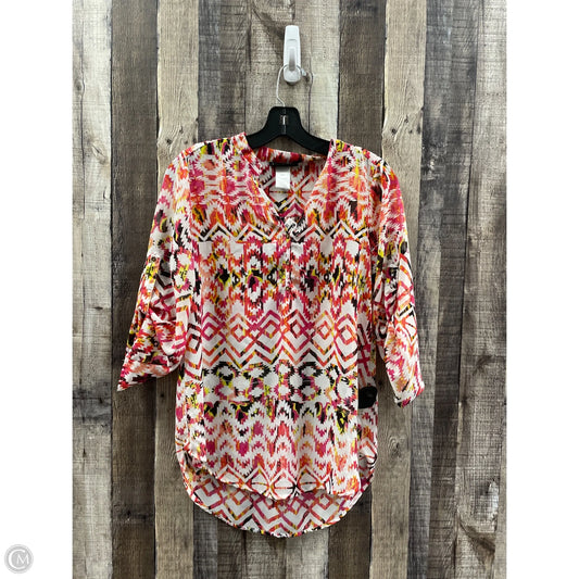 Top Long Sleeve By Signature Studio In Multi-colored, Size: S