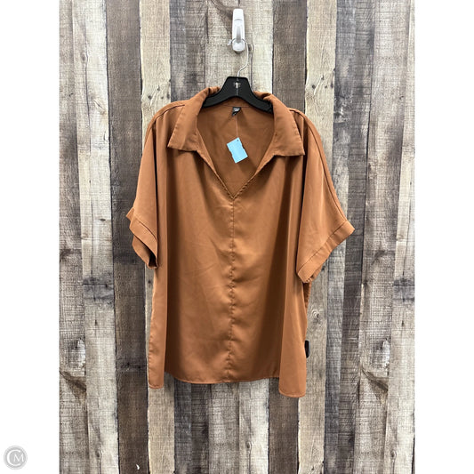 Top Short Sleeve By Shein In Brown, Size: 2x