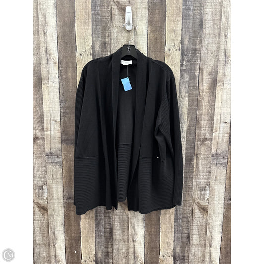 Cardigan By Liz Claiborne In Black, Size: 2x