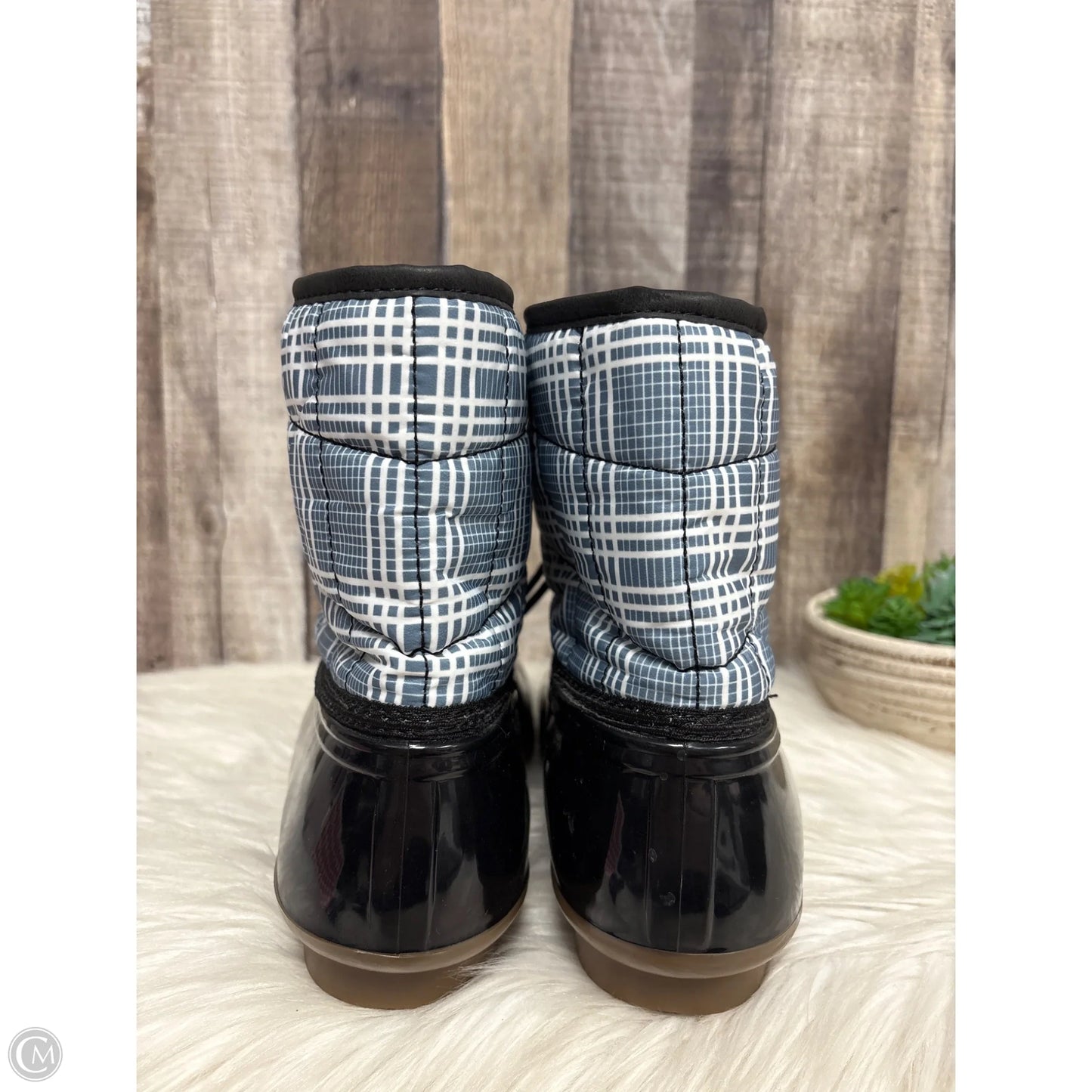 Boots Rain By Cme In Black & Blue, Size: 10