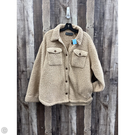 Jacket Fleece By Free Country In Tan, Size: L