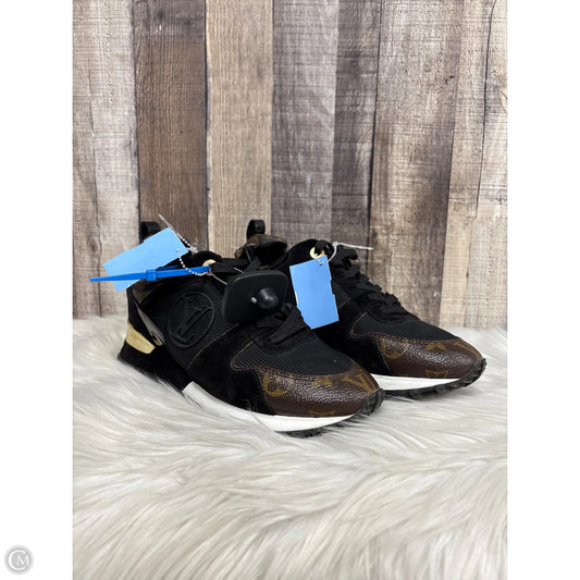 Shoes Luxury Designer By Louis Vuitton In Black & Brown, Size: 7