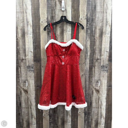 Dress Casual Midi By No Boundaries In Red, Size: Xl
