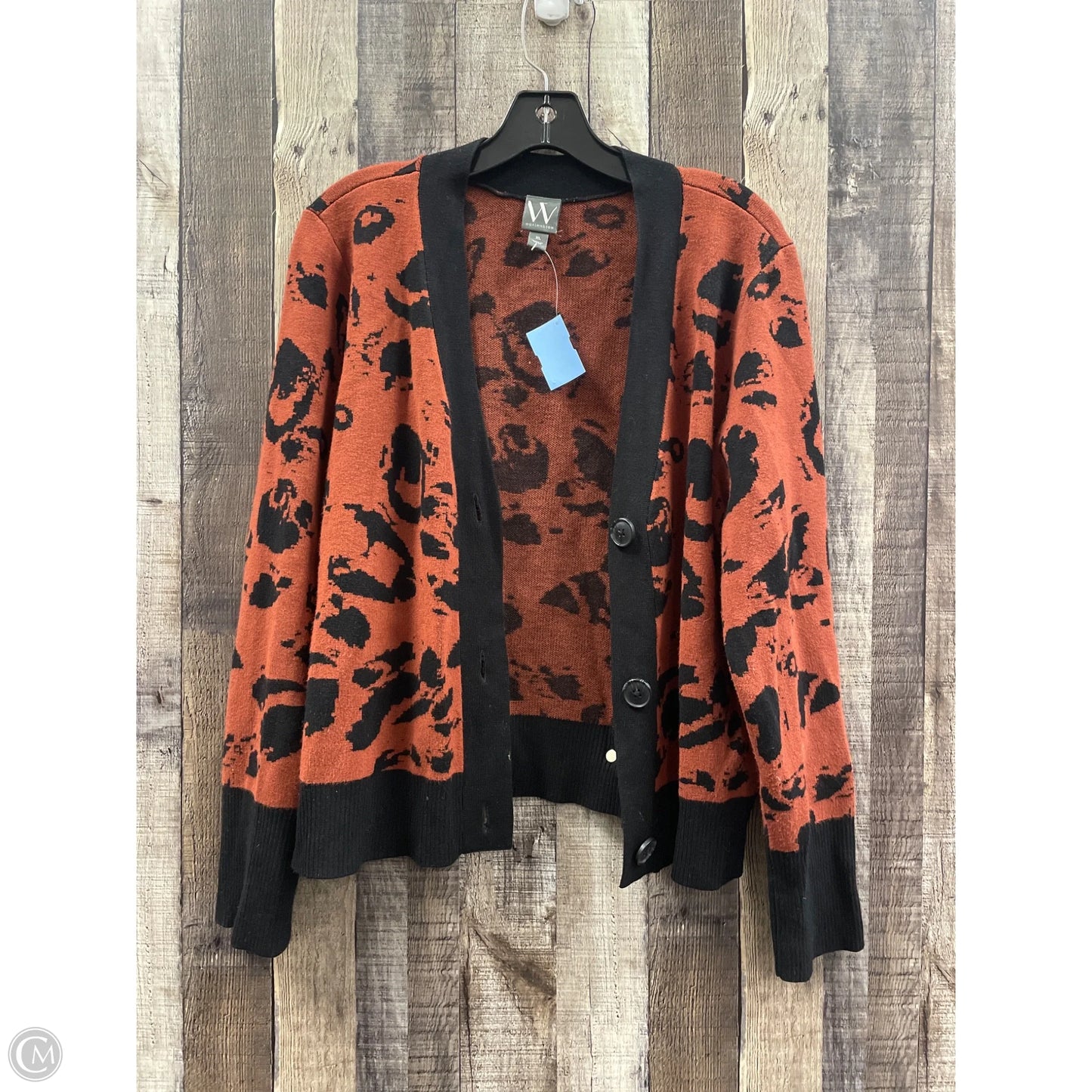 Sweater Cardigan By Worthington In Brown, Size: Xl