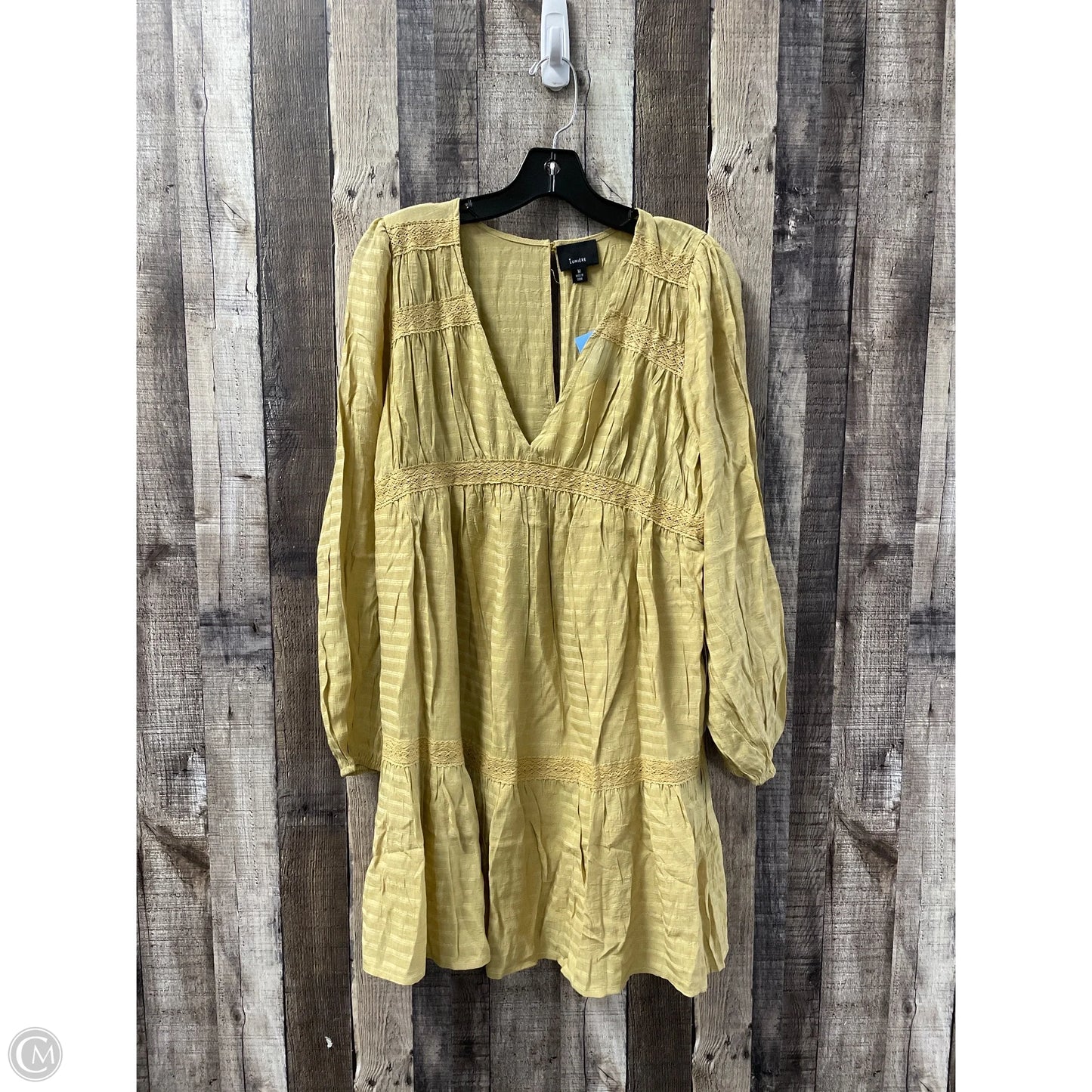 Dress Casual Midi By Lumiere In Yellow, Size: M