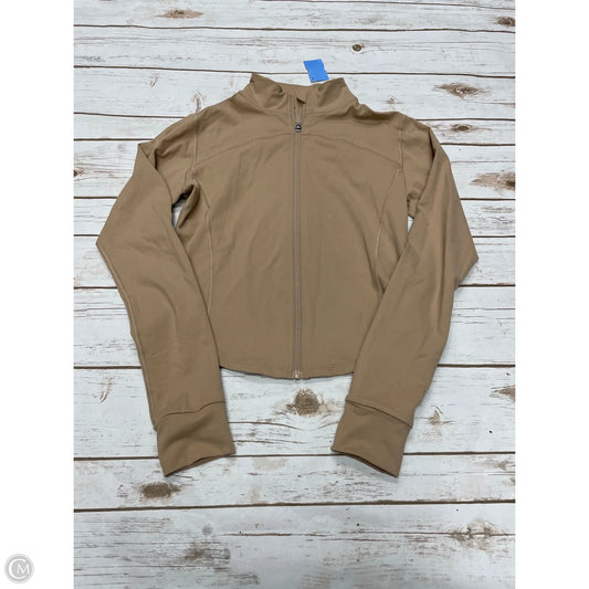 Athletic Top Long Sleeve Crewneck By Cme In Tan, Size: M