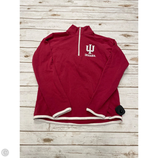 Athletic Top Long Sleeve Collar By Cme In Red, Size: M