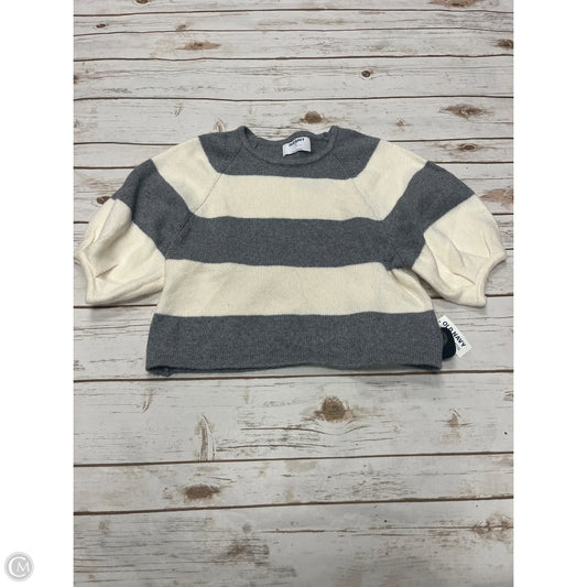 Sweater Short Sleeve By Old Navy In Cream & Grey, Size: S