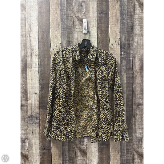 Top Long Sleeve By J. Crew In Animal Print, Size: 4